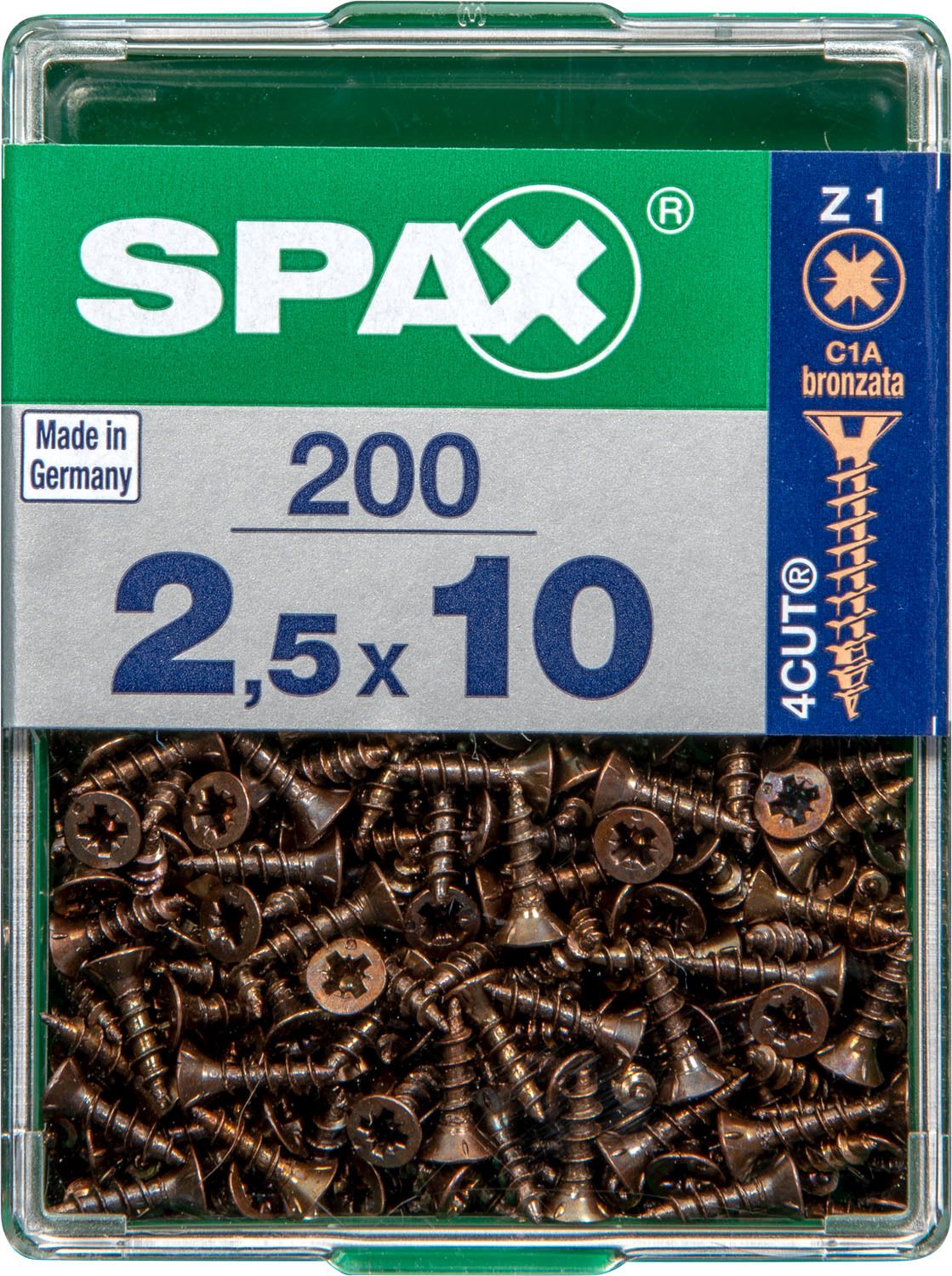 PLANA SPAX Z1 BRONCE M 200 UD.