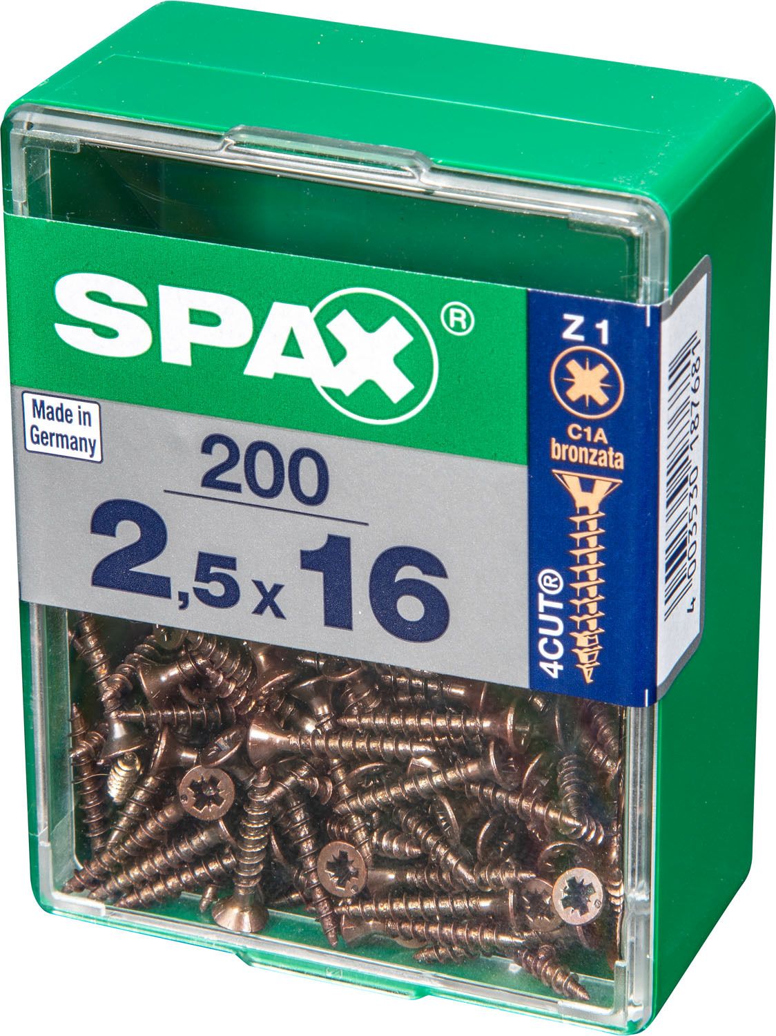 PLANA SPAX Z1 BRONCE M 200 UD.