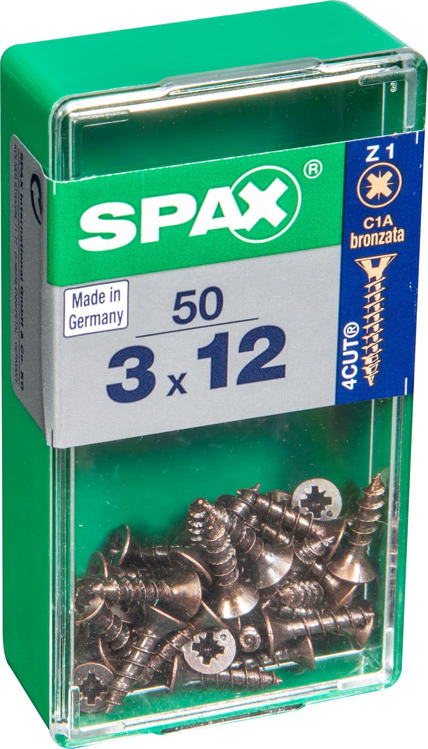 PLANA SPAX Z1 BRONCE S 50 UD.