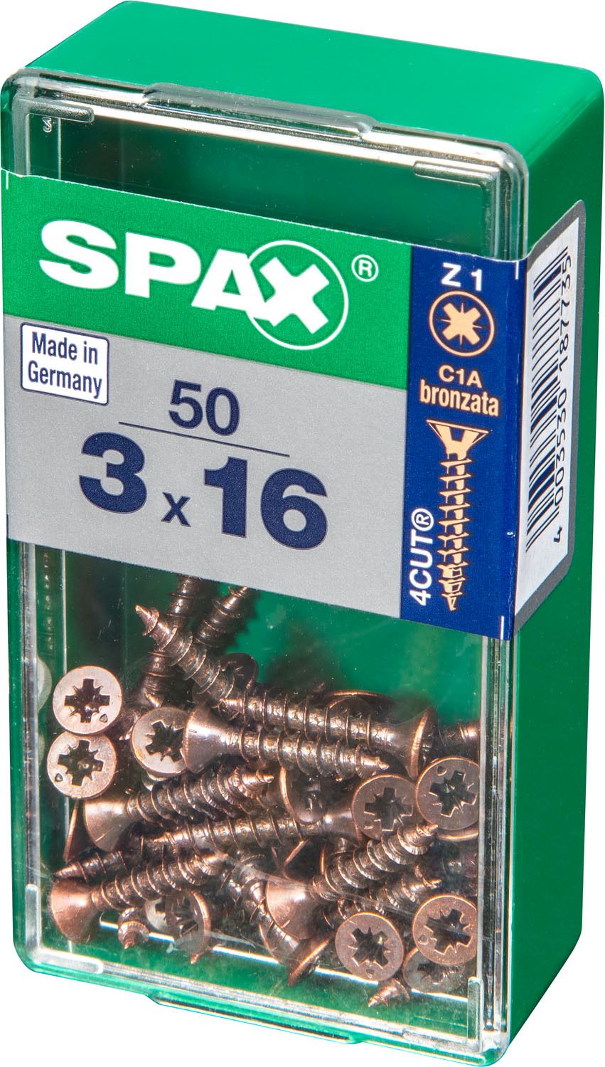 PLANA SPAX Z1 BRONCE S 50 UD.