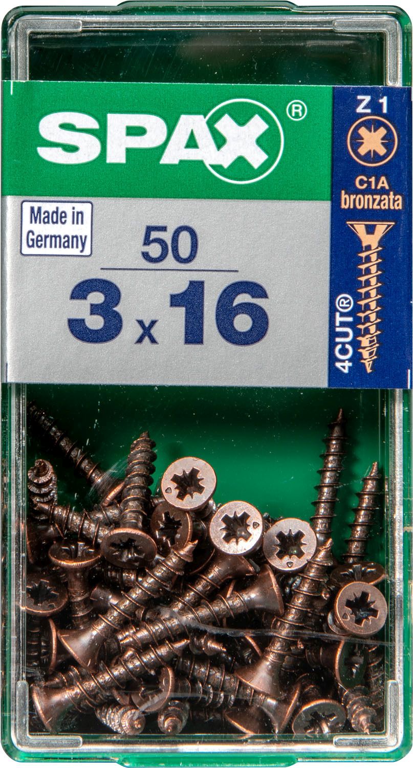 PLANA SPAX Z1 BRONCE S 50 UD.