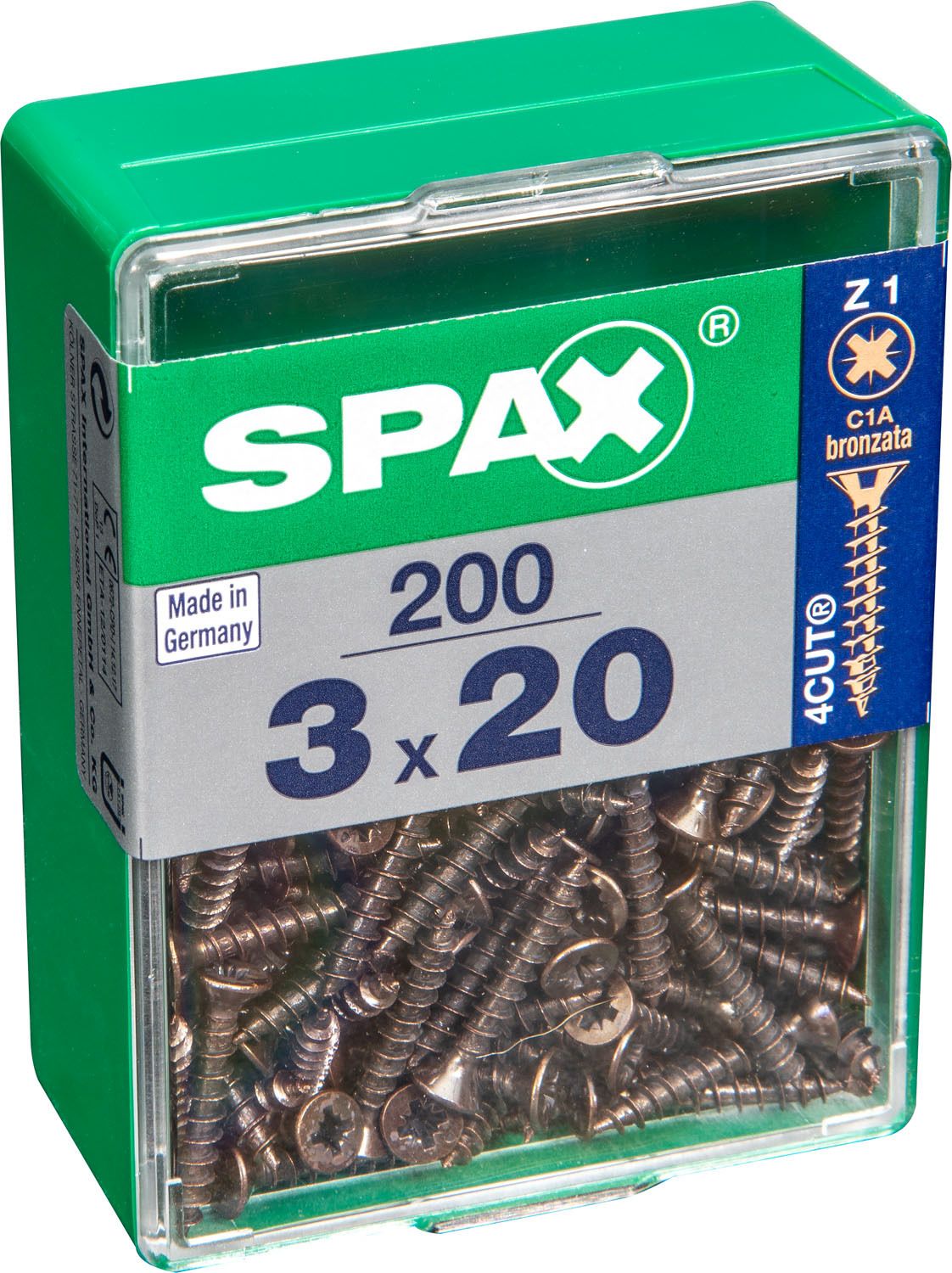 PLANA SPAX Z1 BRONCE M 200 UD.