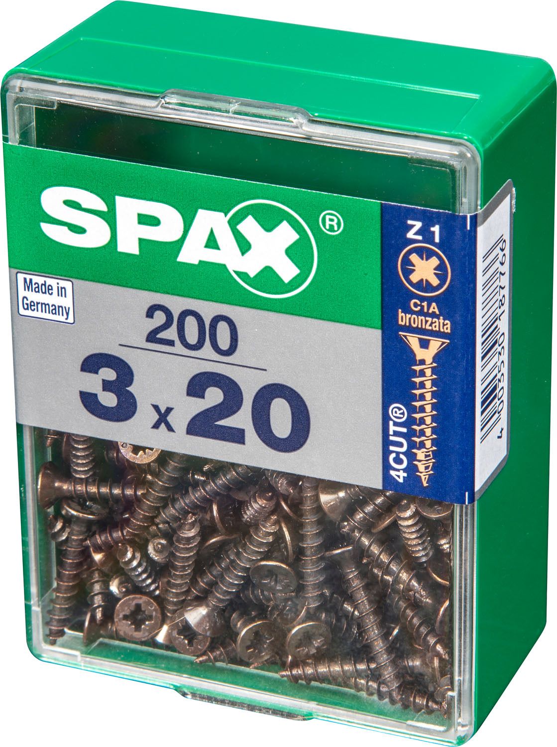 PLANA SPAX Z1 BRONCE M 200 UD.