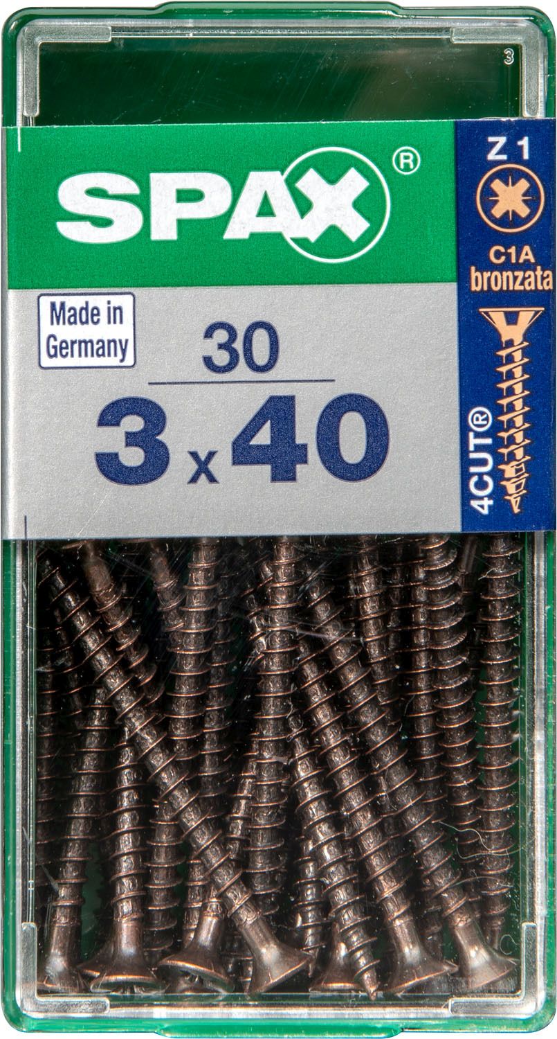 PLANA SPAX Z1 BRONCE S 40 UD.