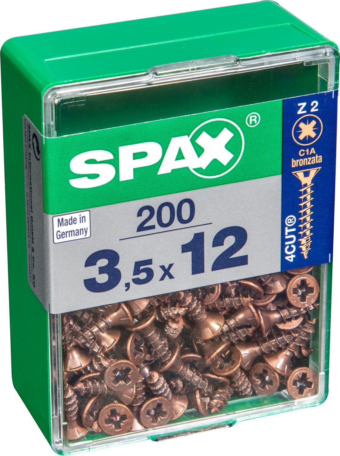 PLANA SPAX Z2 BRONCE M 200 UD.