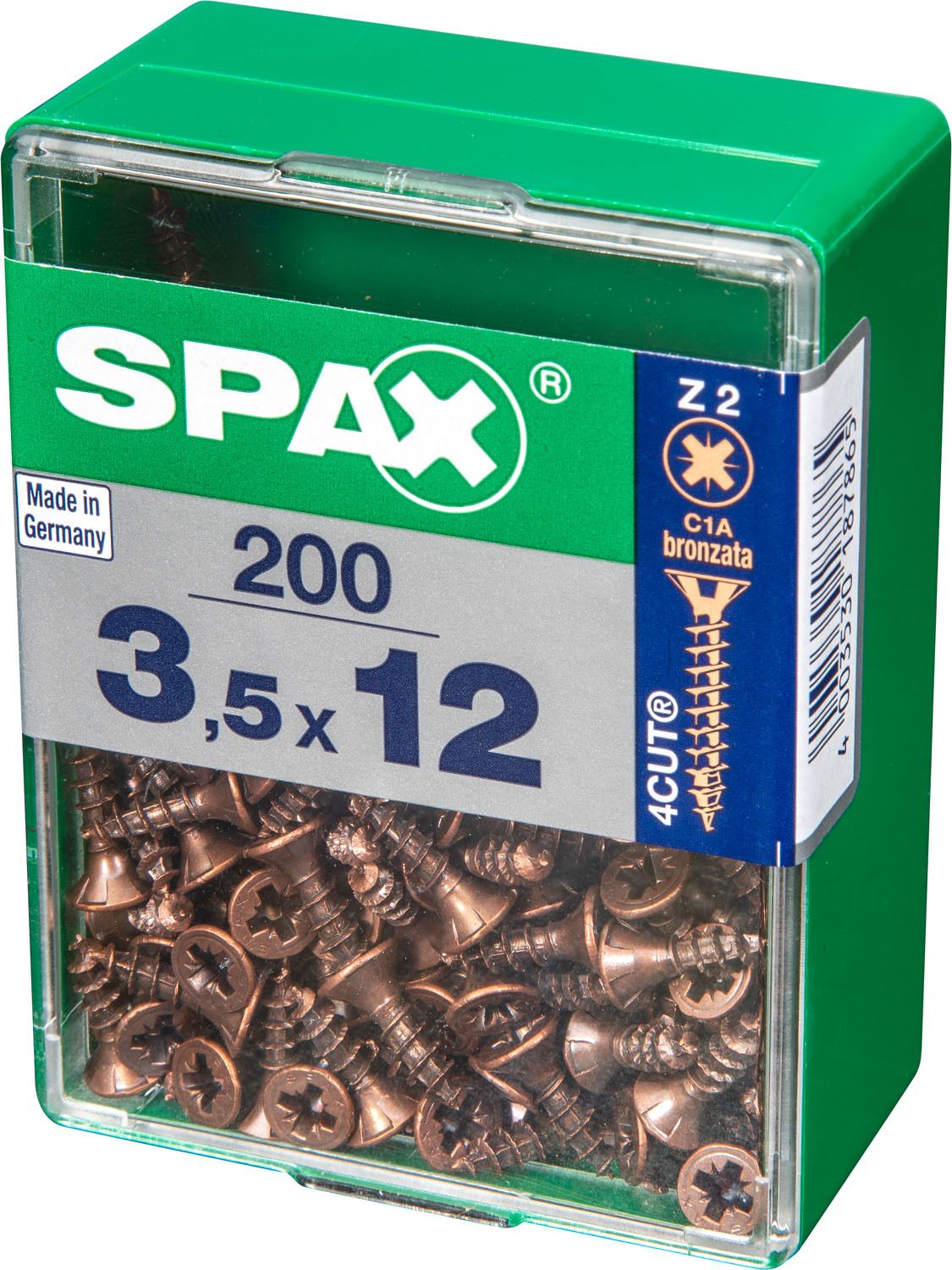 PLANA SPAX Z2 BRONCE M 200 UD.