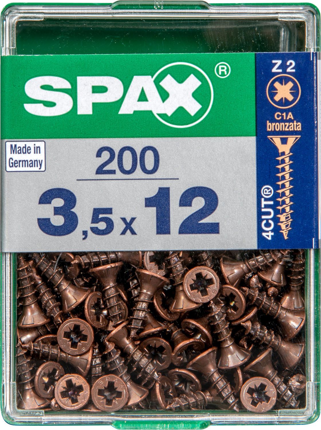 PLANA SPAX Z2 BRONCE M 200 UD.