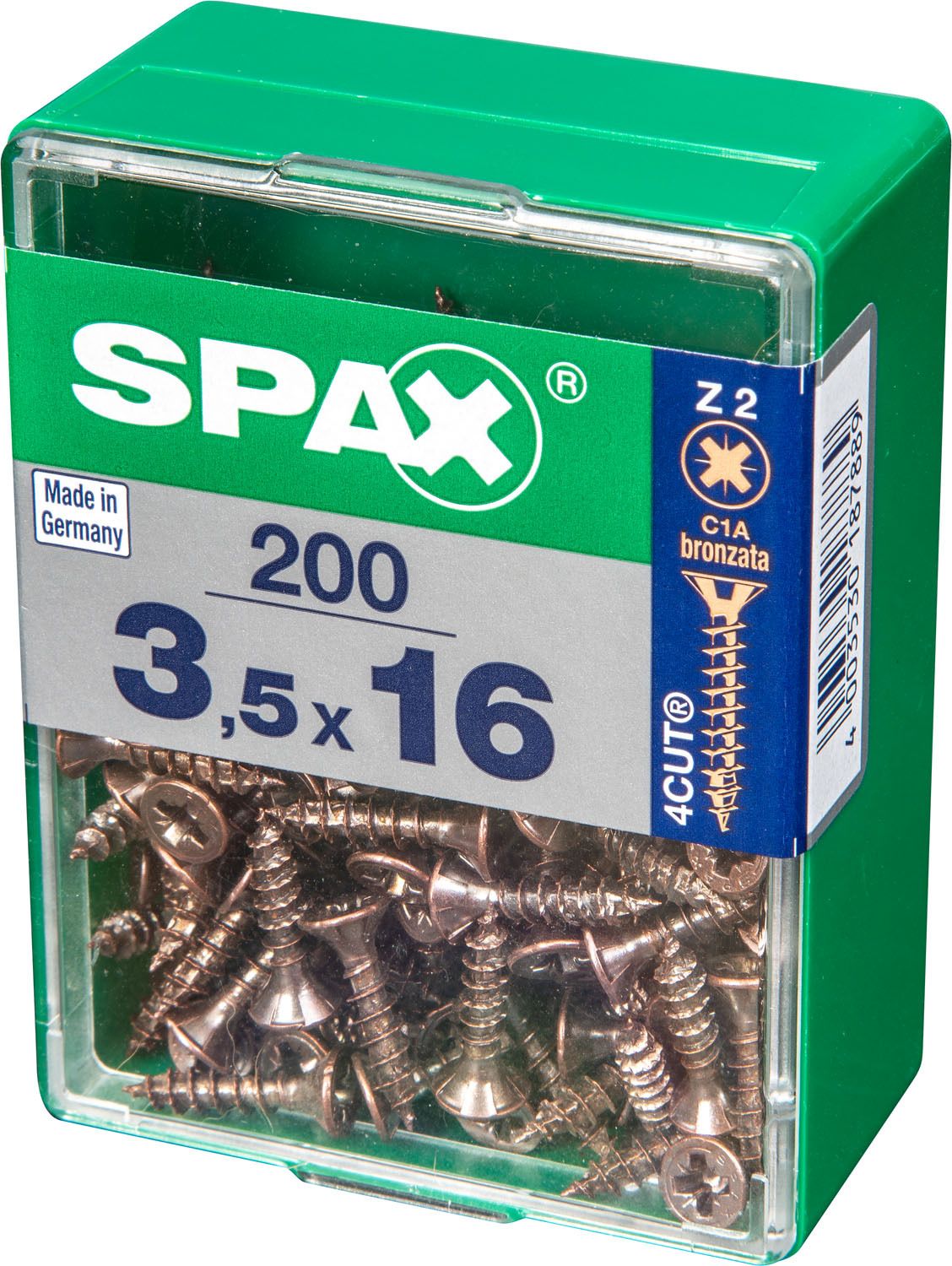 PLANA SPAX Z2 BRONCE M 200 UD.