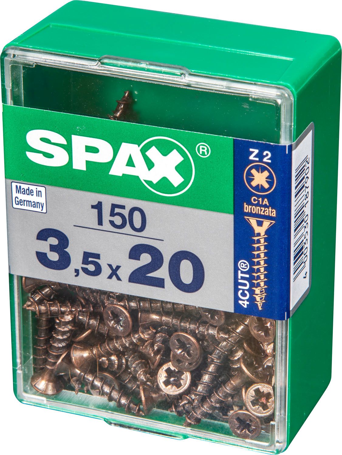 PLANA SPAX Z2 BRONCE M 150 UD.