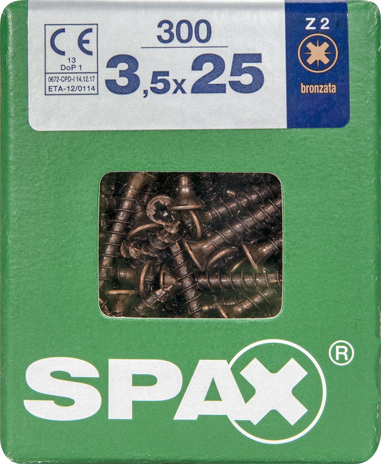 PLANA SPAX Z2 BRONCE L 300 UD.