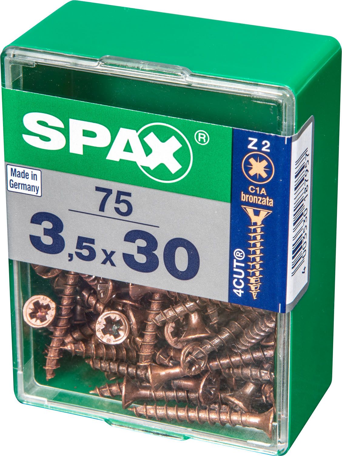 PLANA SPAX Z2 BRONCE M 75 UD.