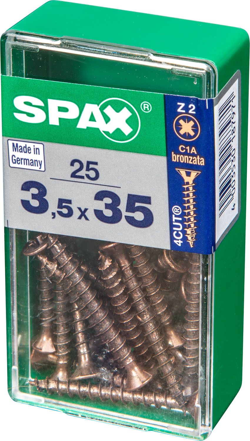 PLANA SPAX Z2 BRONCE S 25 UD.