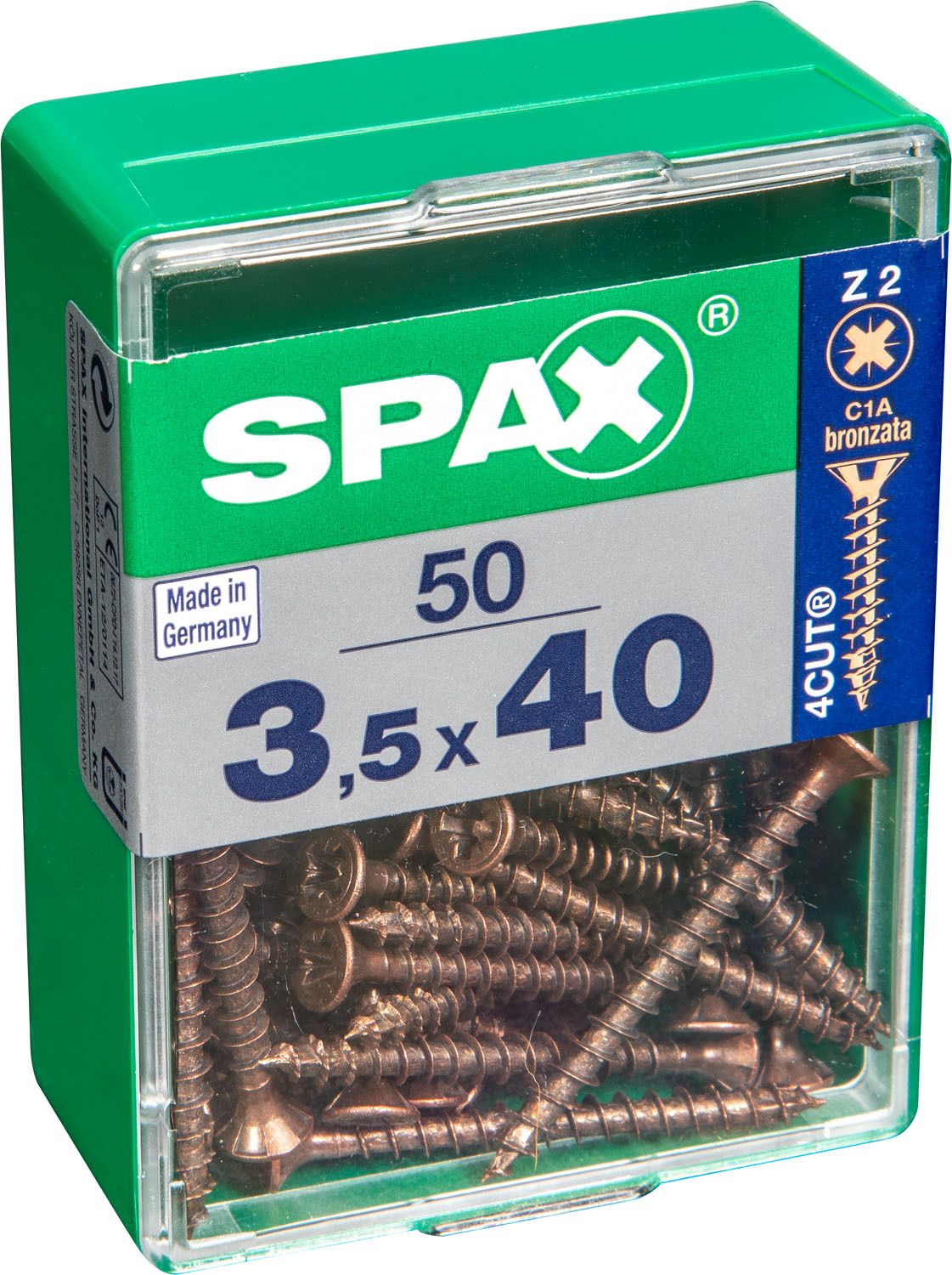 PLANA SPAX Z2 BRONCE M 50 UD.