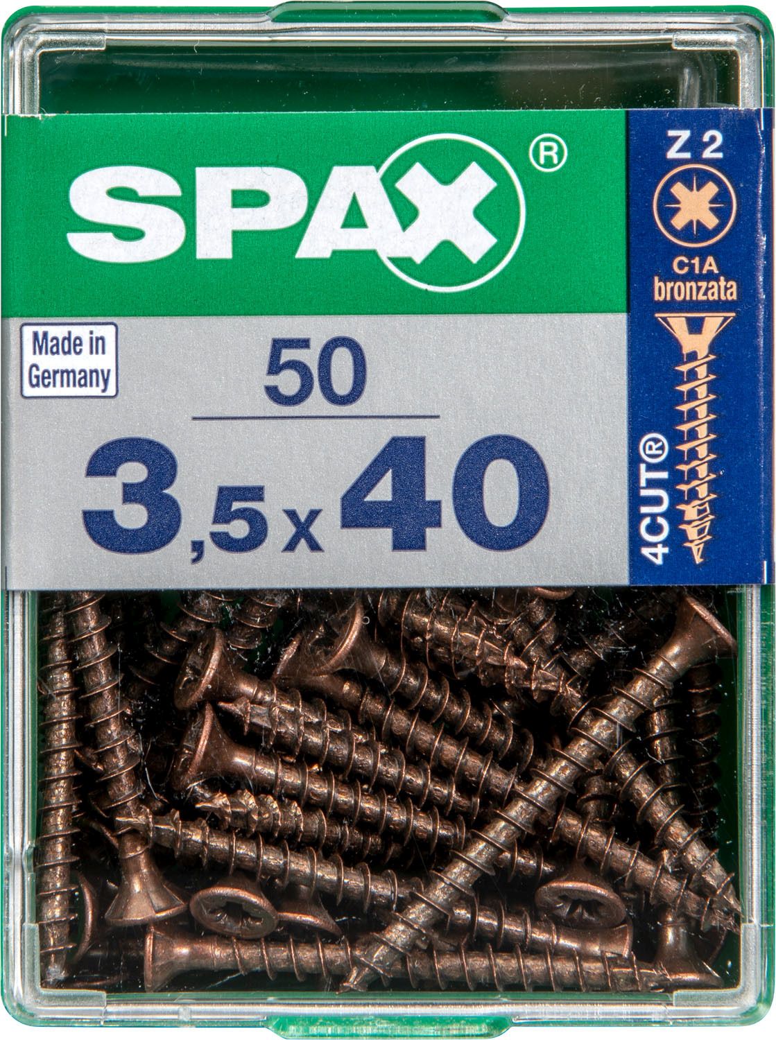 PLANA SPAX Z2 BRONCE M 50 UD.