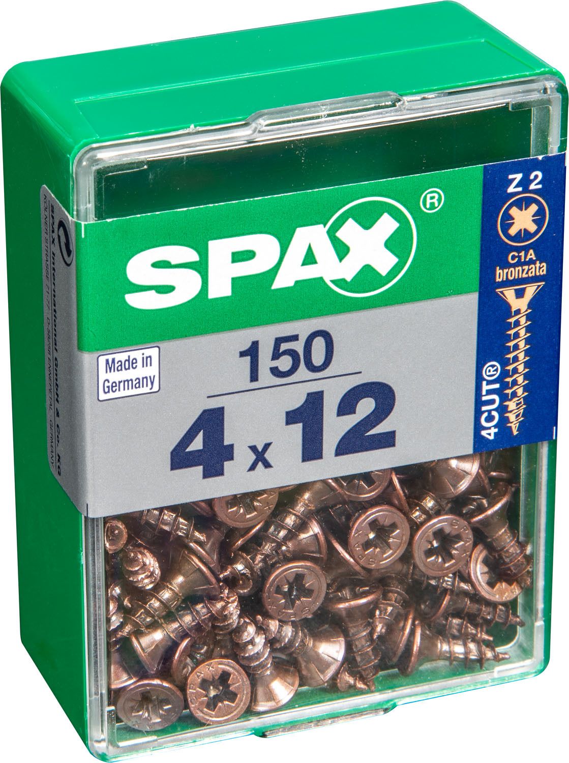 PLANA SPAX Z2 BRONCE M 150 UD.