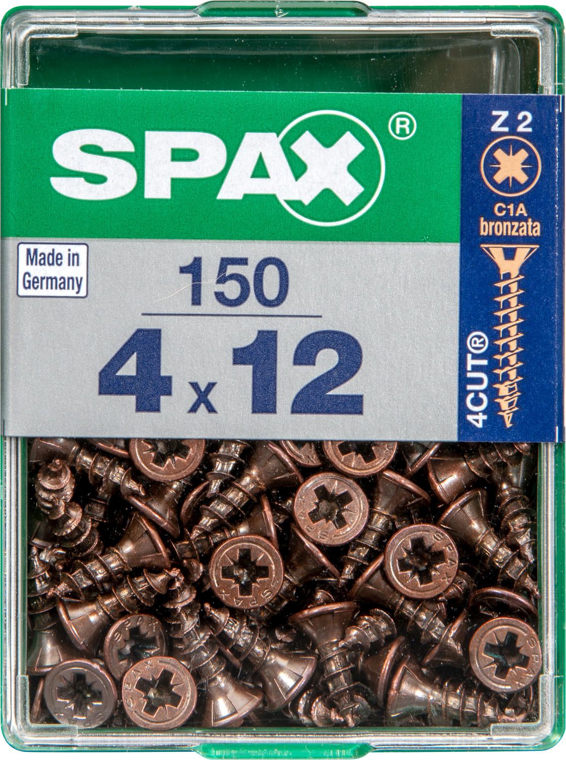PLANA SPAX Z2 BRONCE M 150 UD.