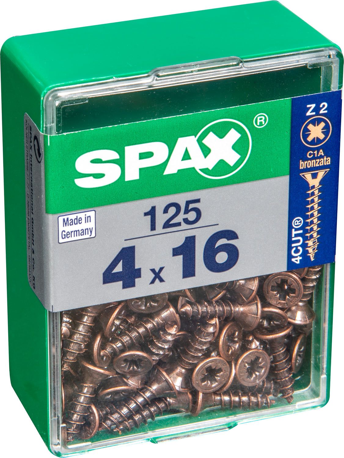 PLANA SPAX Z2 BRONCE M 125 UD.