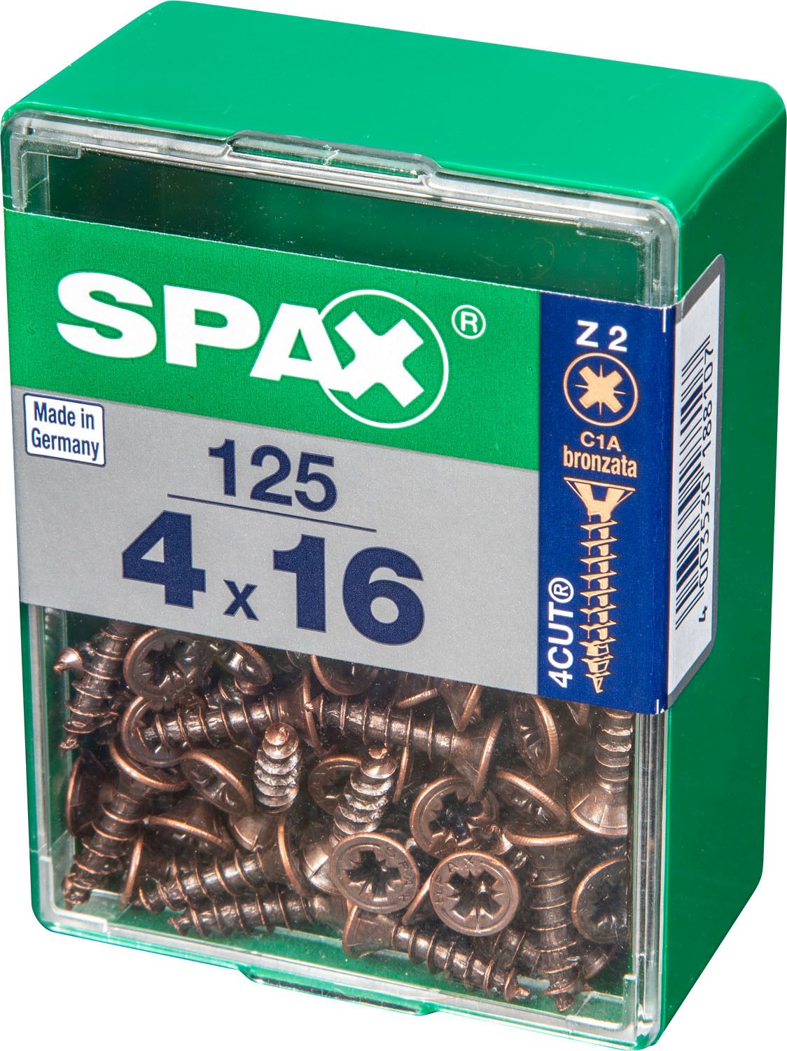 PLANA SPAX Z2 BRONCE M 125 UD.