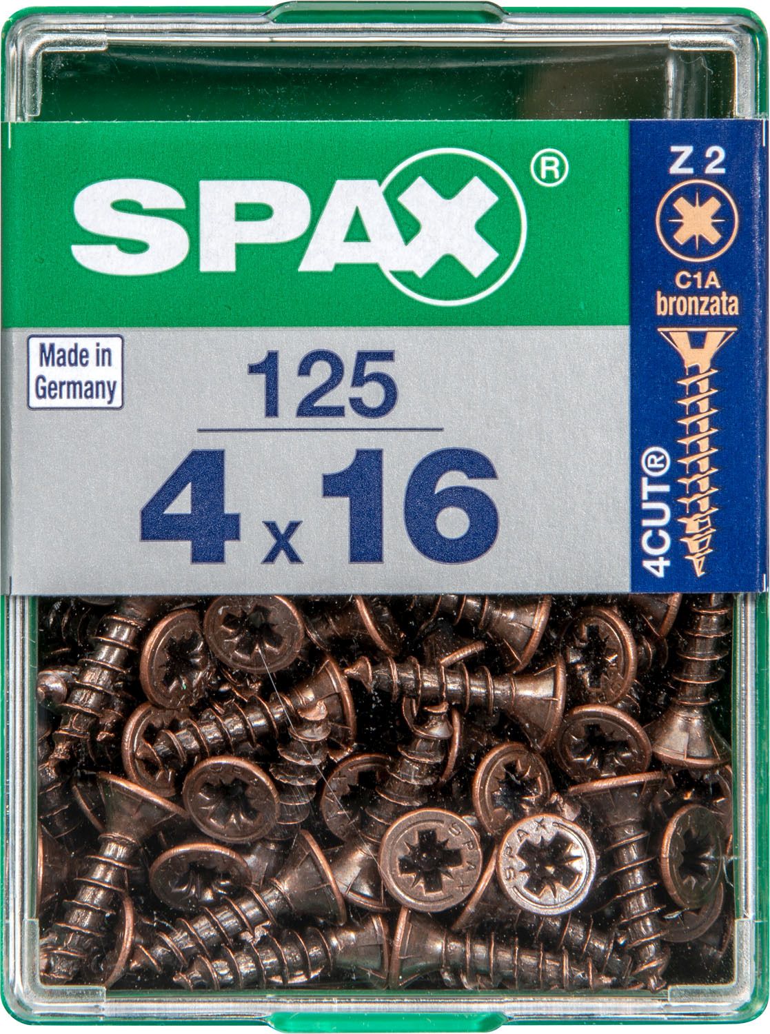 PLANA SPAX Z2 BRONCE M 125 UD.