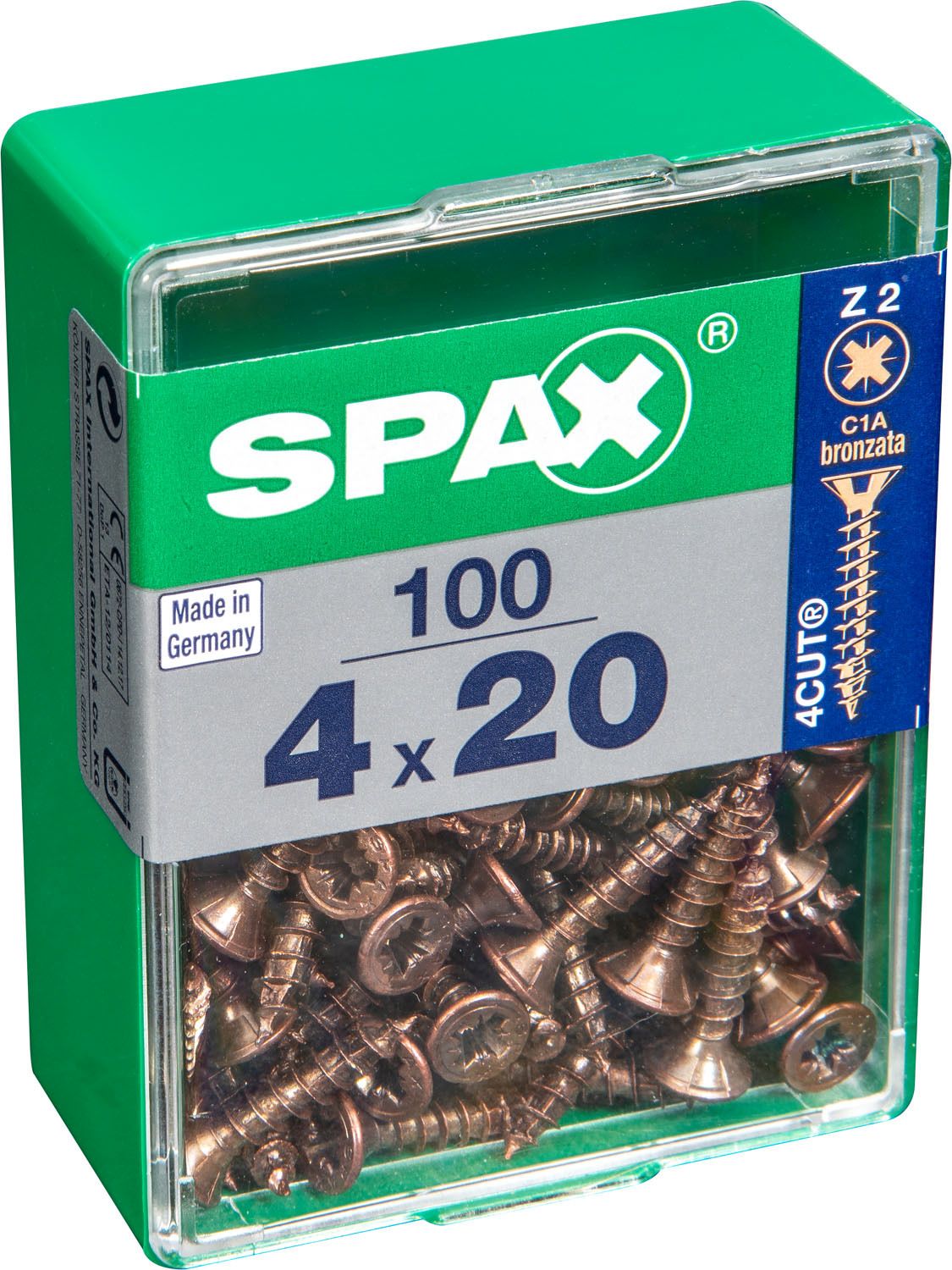PLANA SPAX Z2 BRONCE M 100 UD.