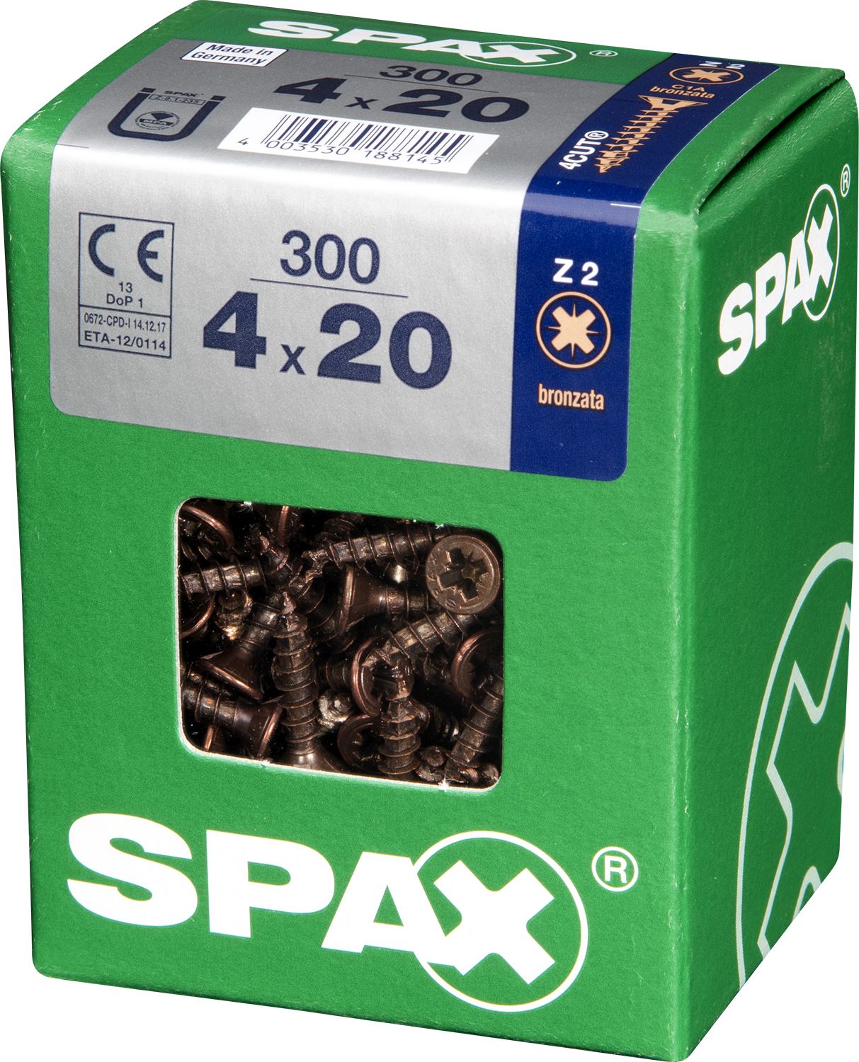 PLANA SPAX Z2 BRONCE L 300 UD.