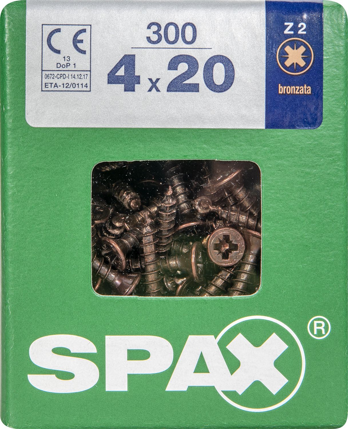 PLANA SPAX Z2 BRONCE L 300 UD.