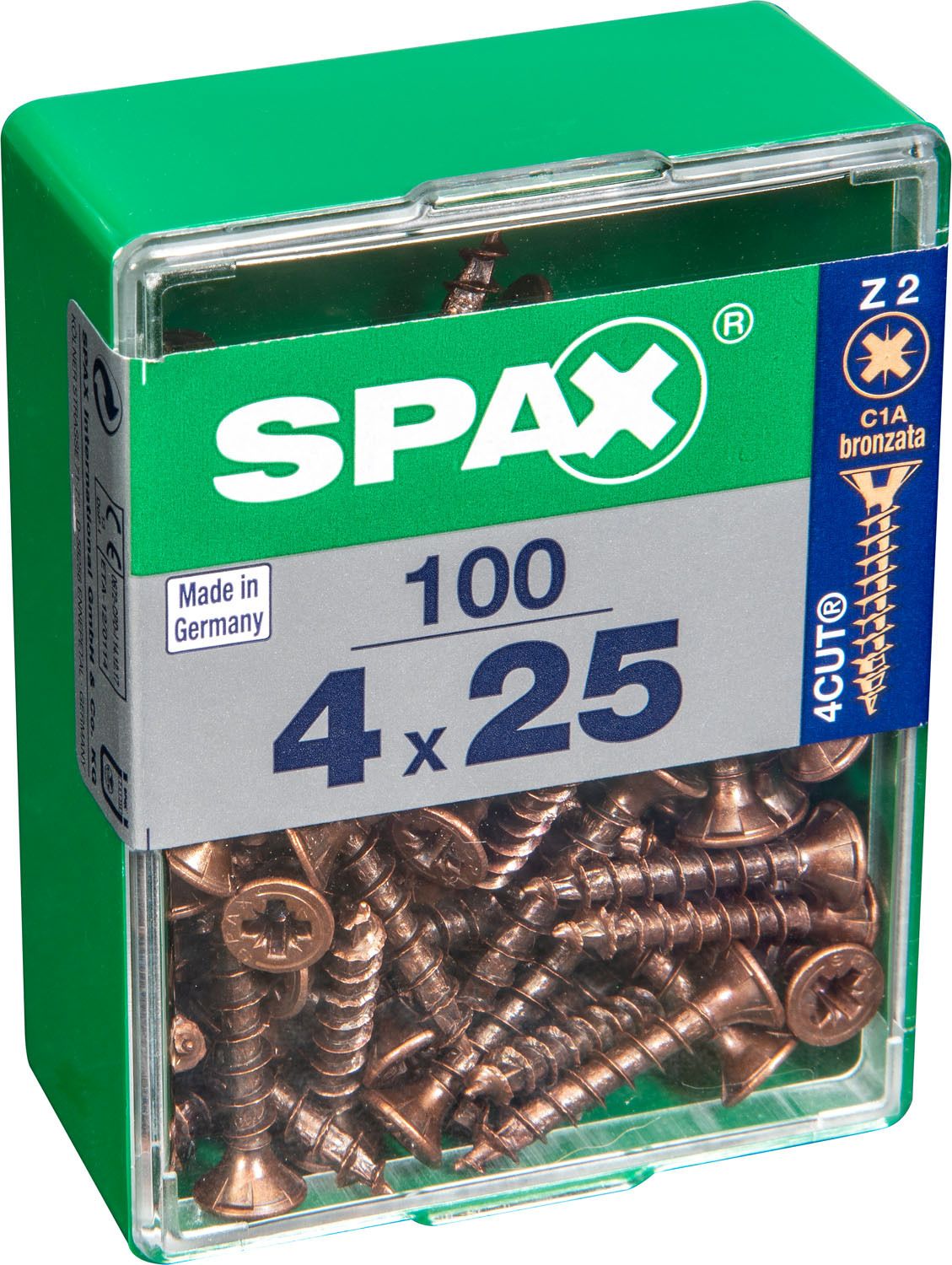 PLANA SPAX Z2 BRONCE M 100 UD.