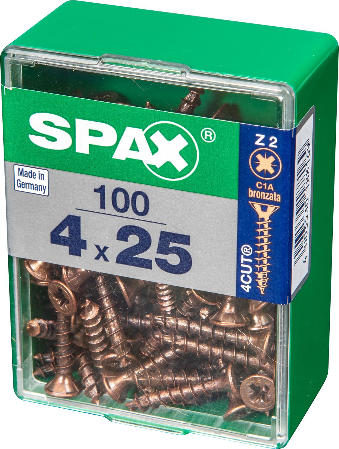PLANA SPAX Z2 BRONCE M 100 UD.