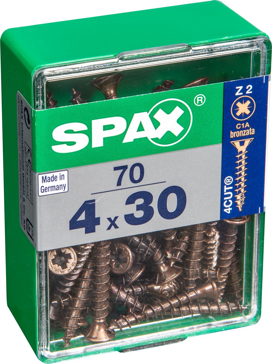 PLANA SPAX Z2 BRONCE M 70 UD.