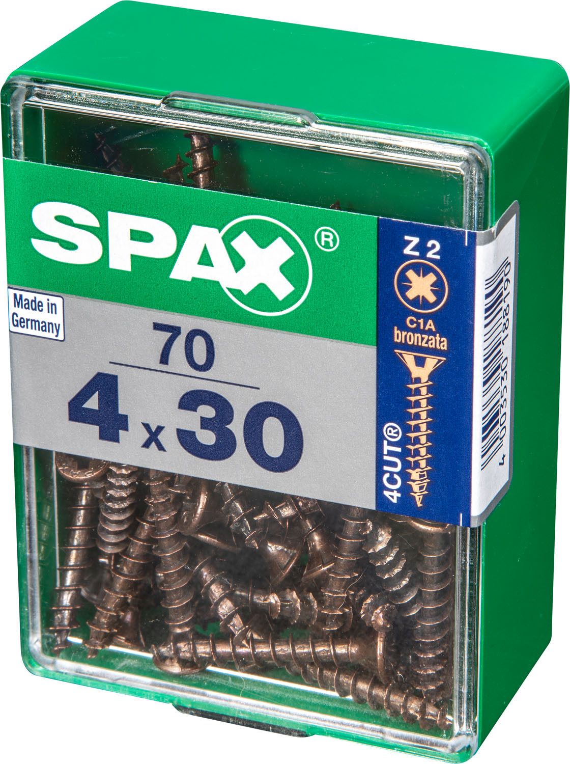 PLANA SPAX Z2 BRONCE M 70 UD.