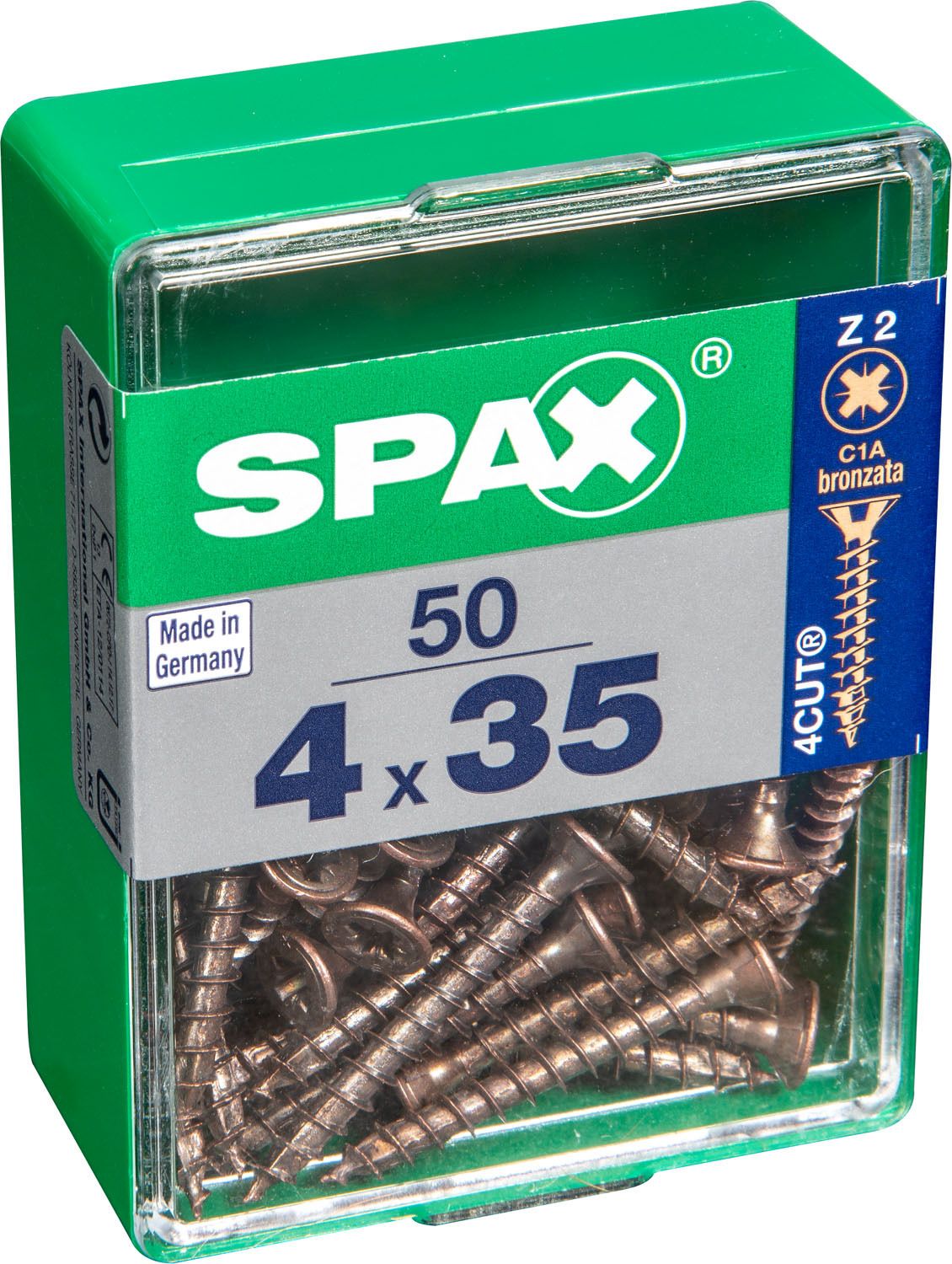 PLANA SPAX Z2 BRONCE M 50 UD.