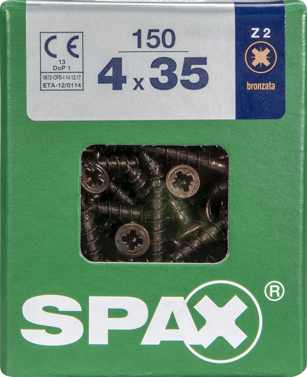PLANA SPAX Z2 BRONCE L 150 UD.