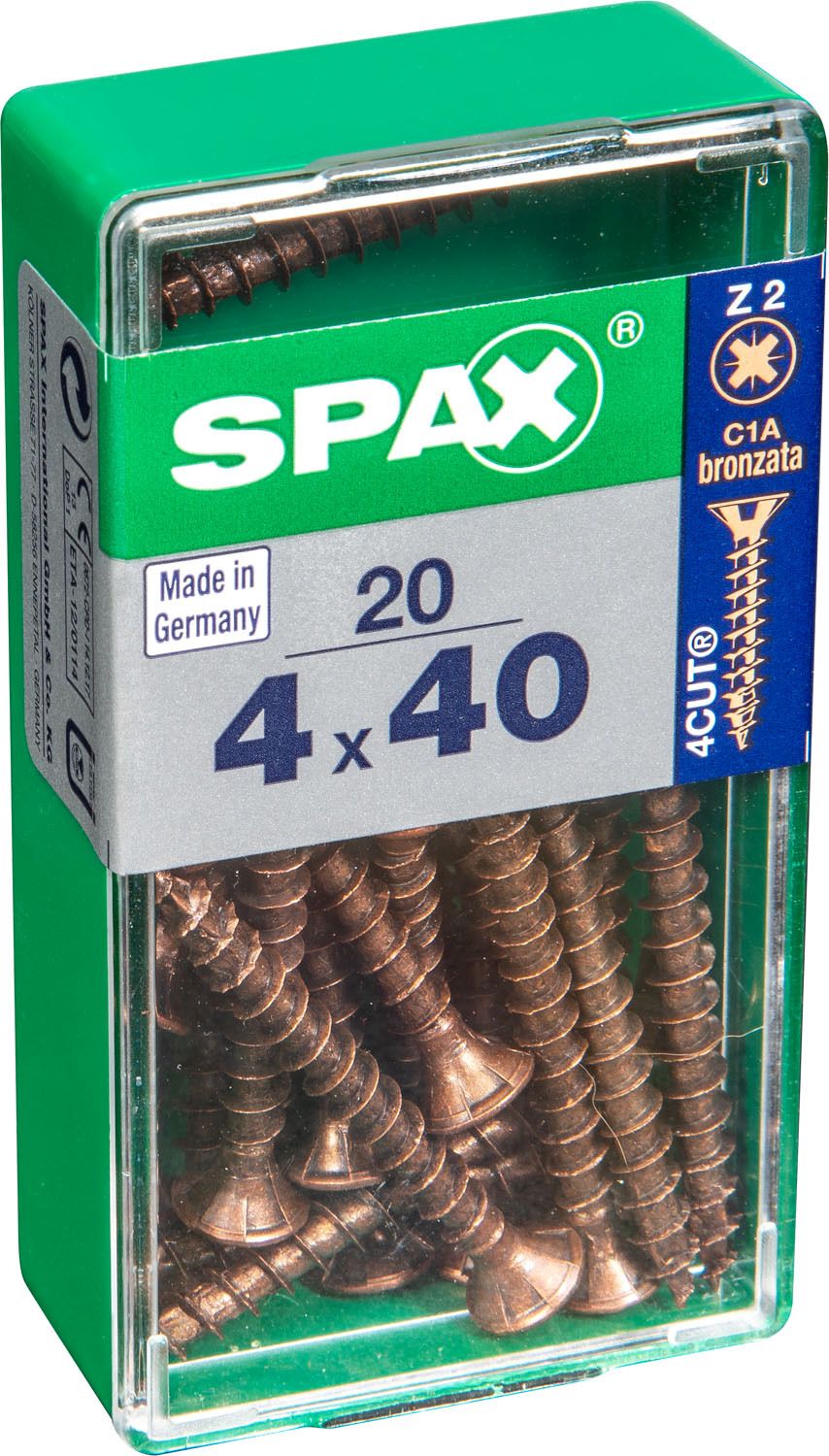PLANA SPAX Z2 BRONCE S 20 UD.