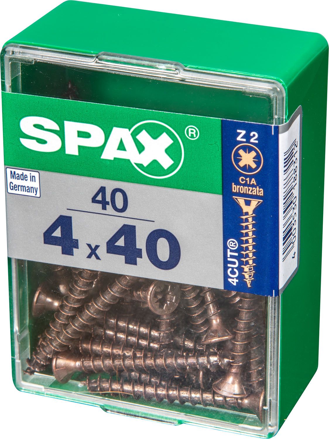 PLANA SPAX Z2 BRONCE M 40 UD.
