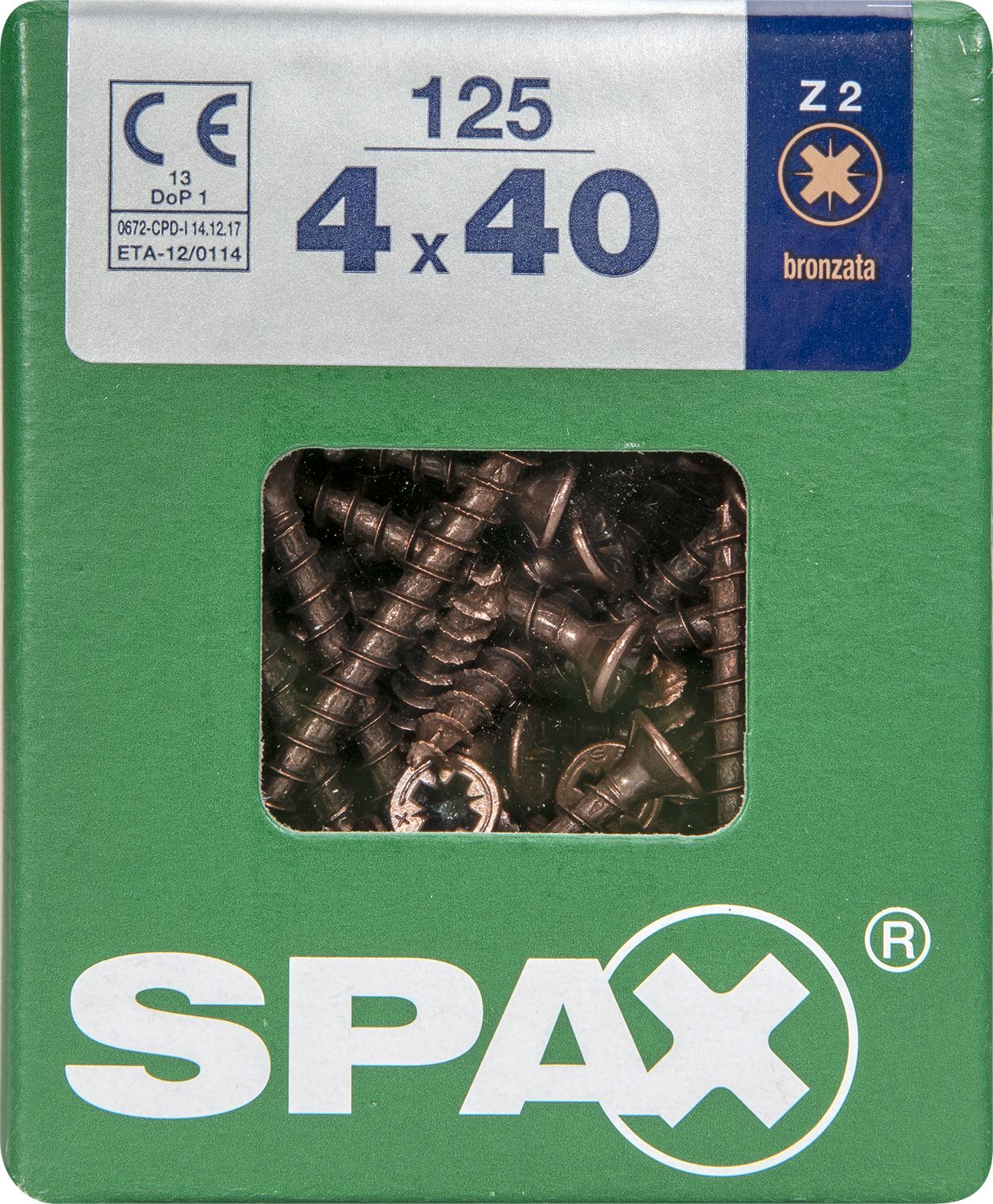 PLANA SPAX Z2 BRONCE L 125 UD.