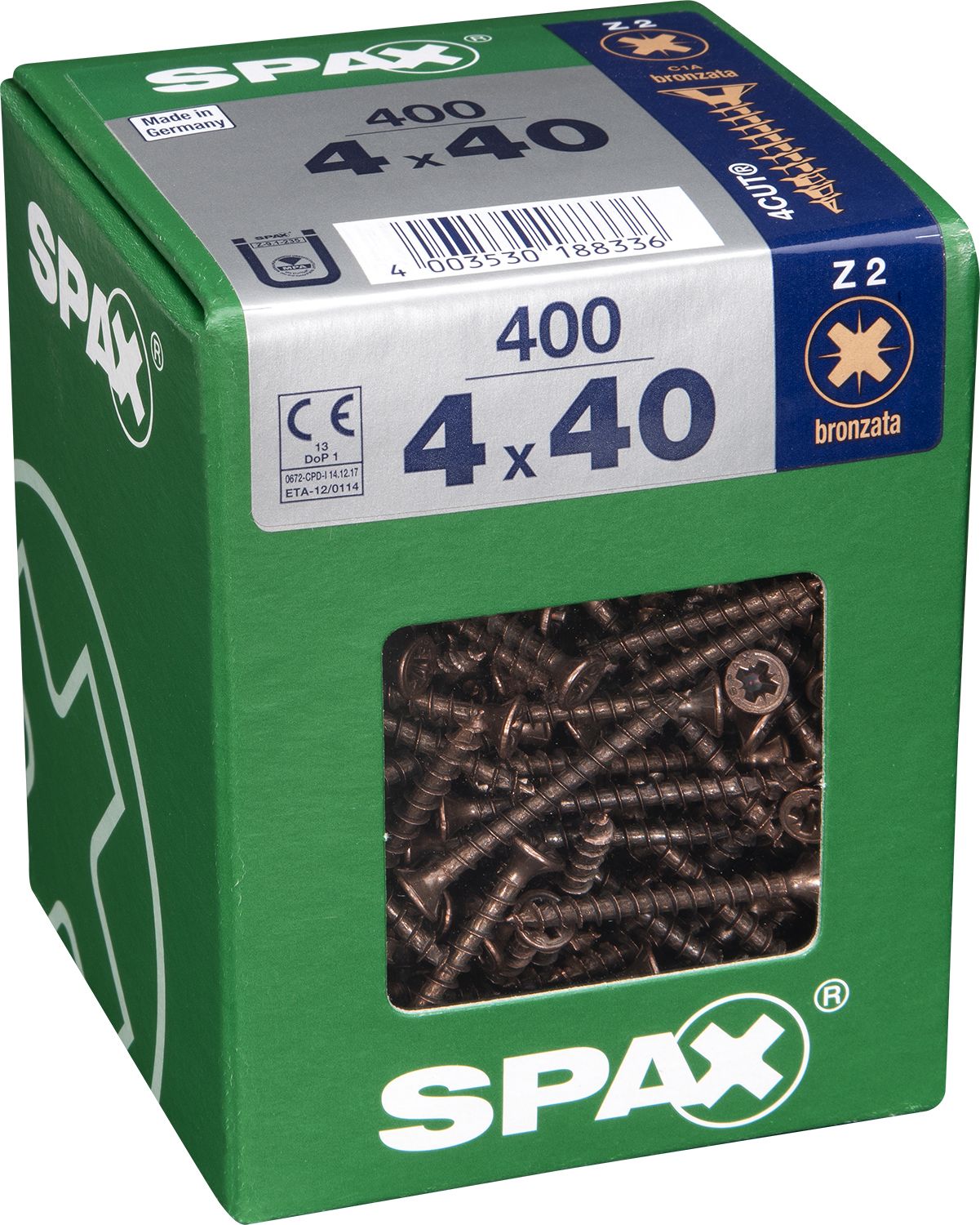 PLANA SPAX Z2 BRONCE XL 400 UD.