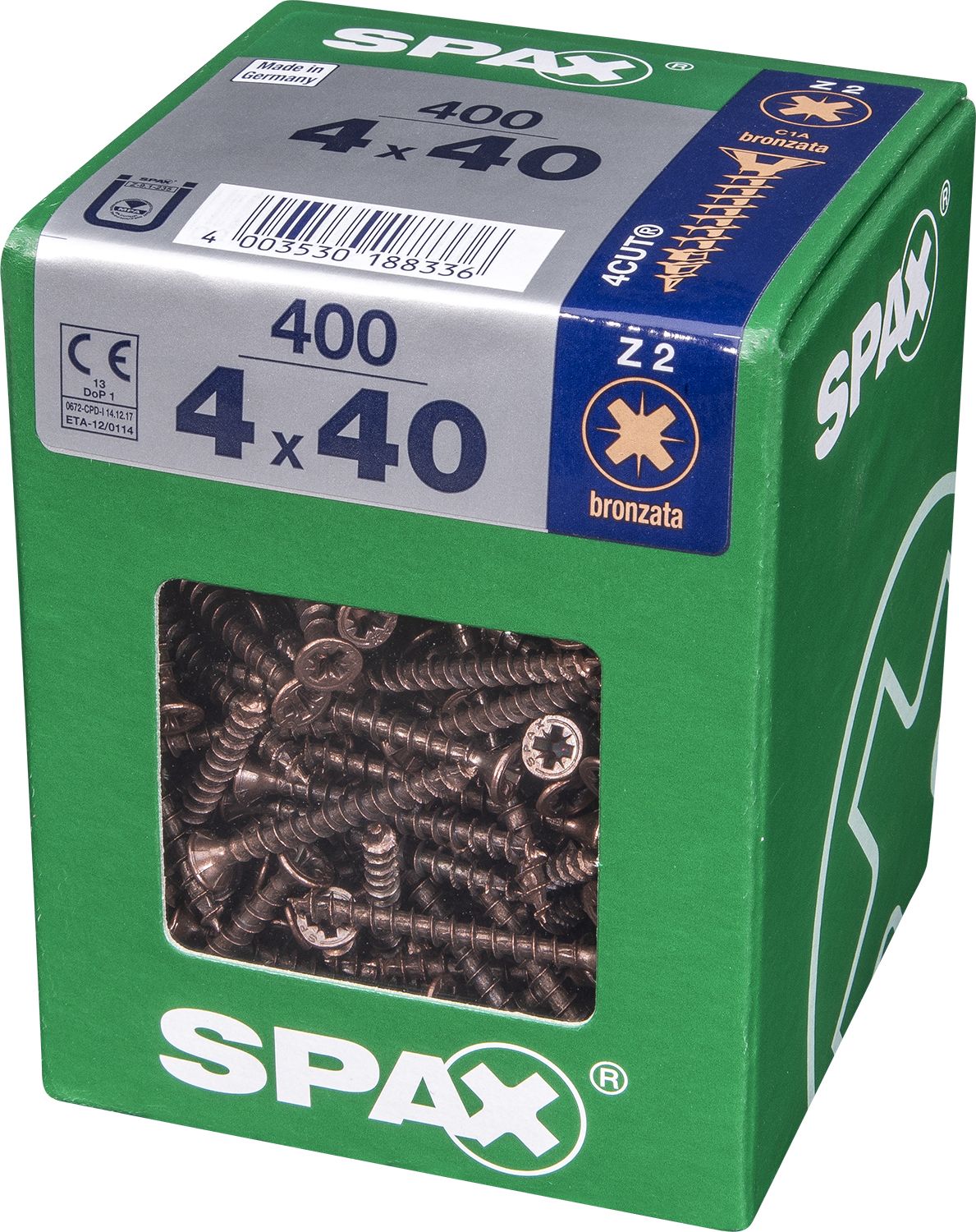 PLANA SPAX Z2 BRONCE XL 400 UD.