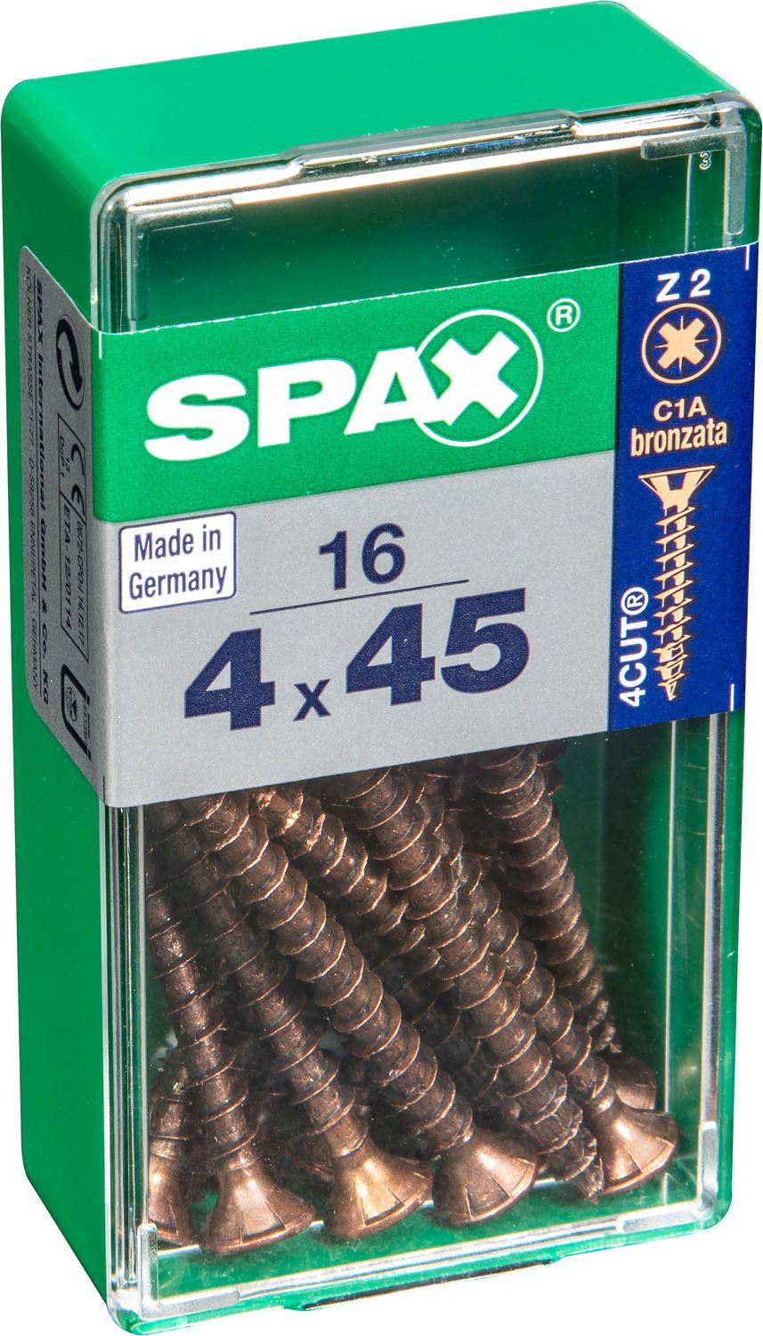 PLANA SPAX Z2 BRONCE S 16 UD.