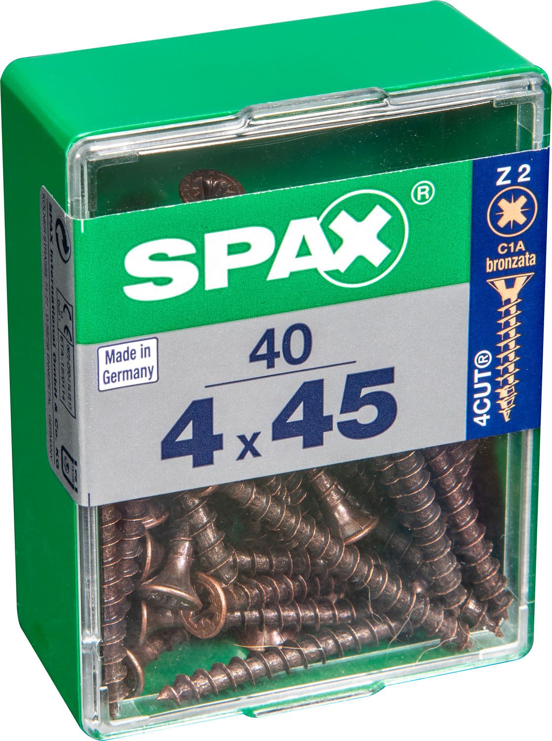 PLANA SPAX Z2 BRONCE M 40 UD.