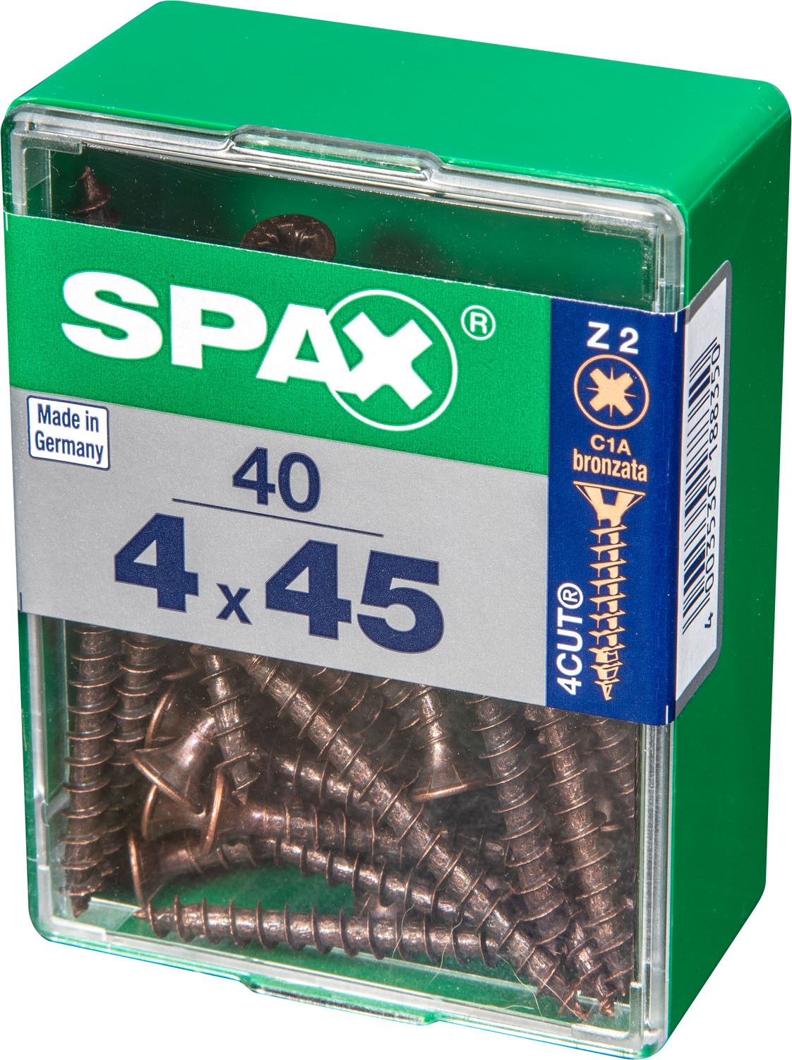 PLANA SPAX Z2 BRONCE M 40 UD.