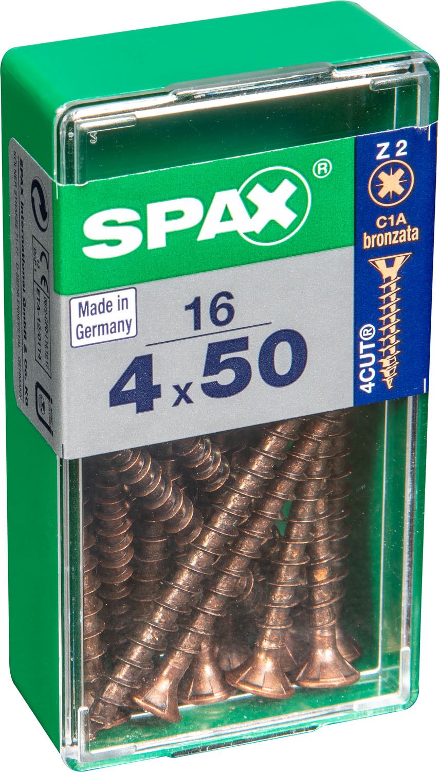 PLANA SPAX Z2 BRONCE S 16 UD.