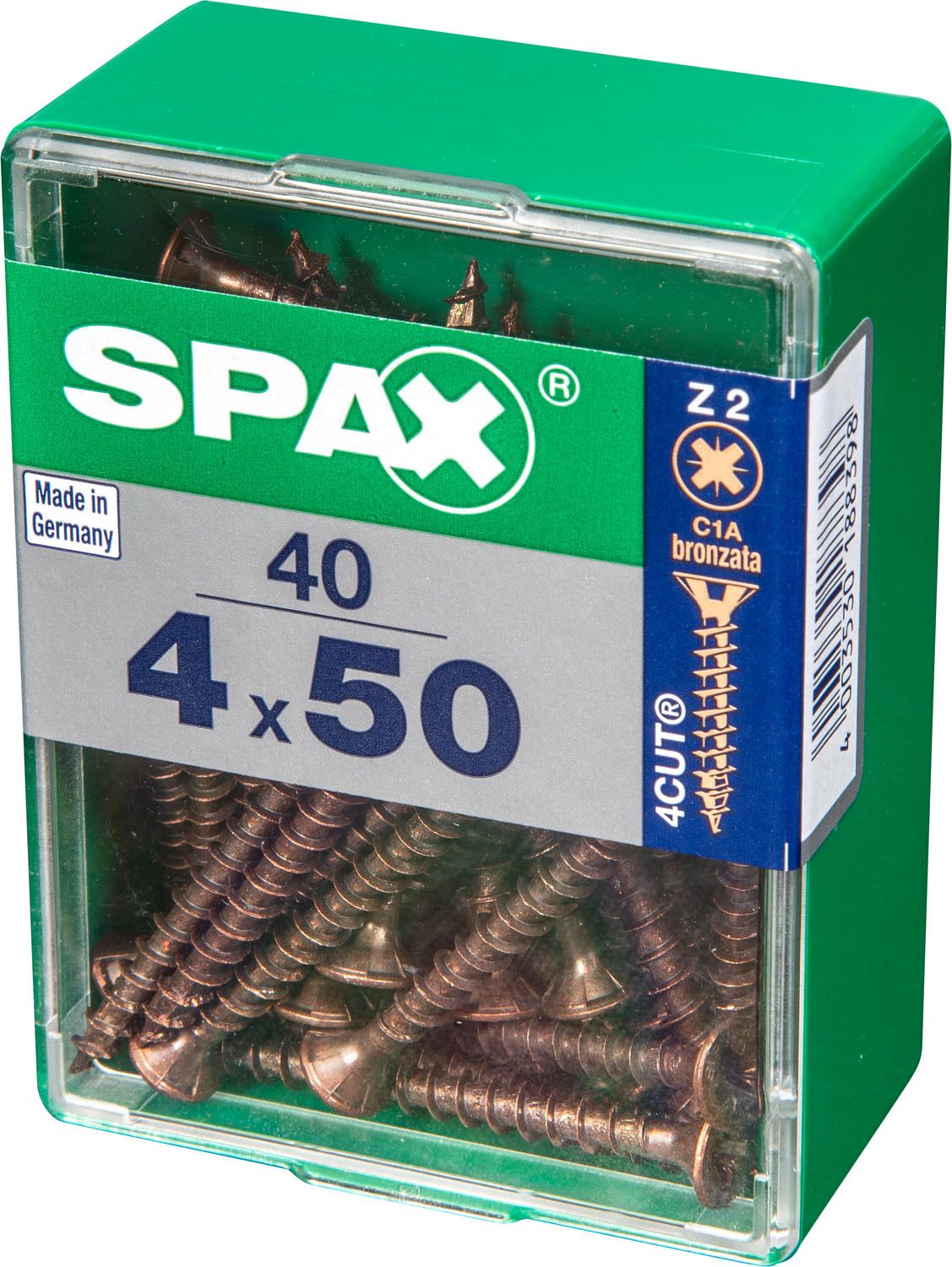 PLANA SPAX Z2 BRONCE M 40 UD.