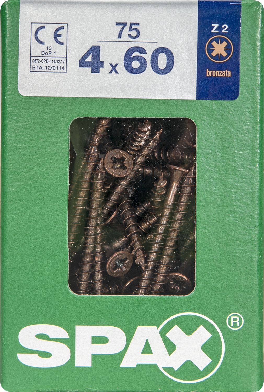 PLANA SPAX Z2 BRONCE L 75 UD.