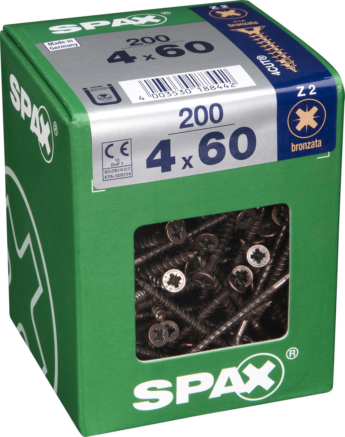 PLANA SPAX Z2 BRONCE XL 200 UD.