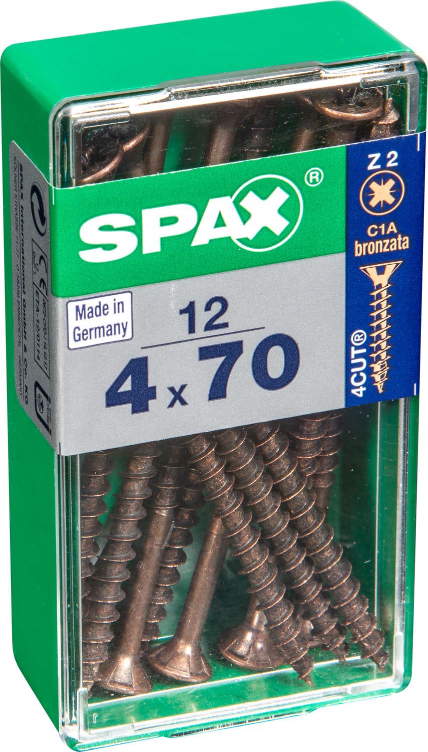PLANA SPAX Z2 BRONCE S 12 UD.