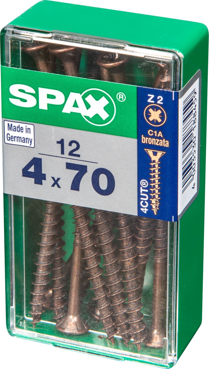 PLANA SPAX Z2 BRONCE S 12 UD.