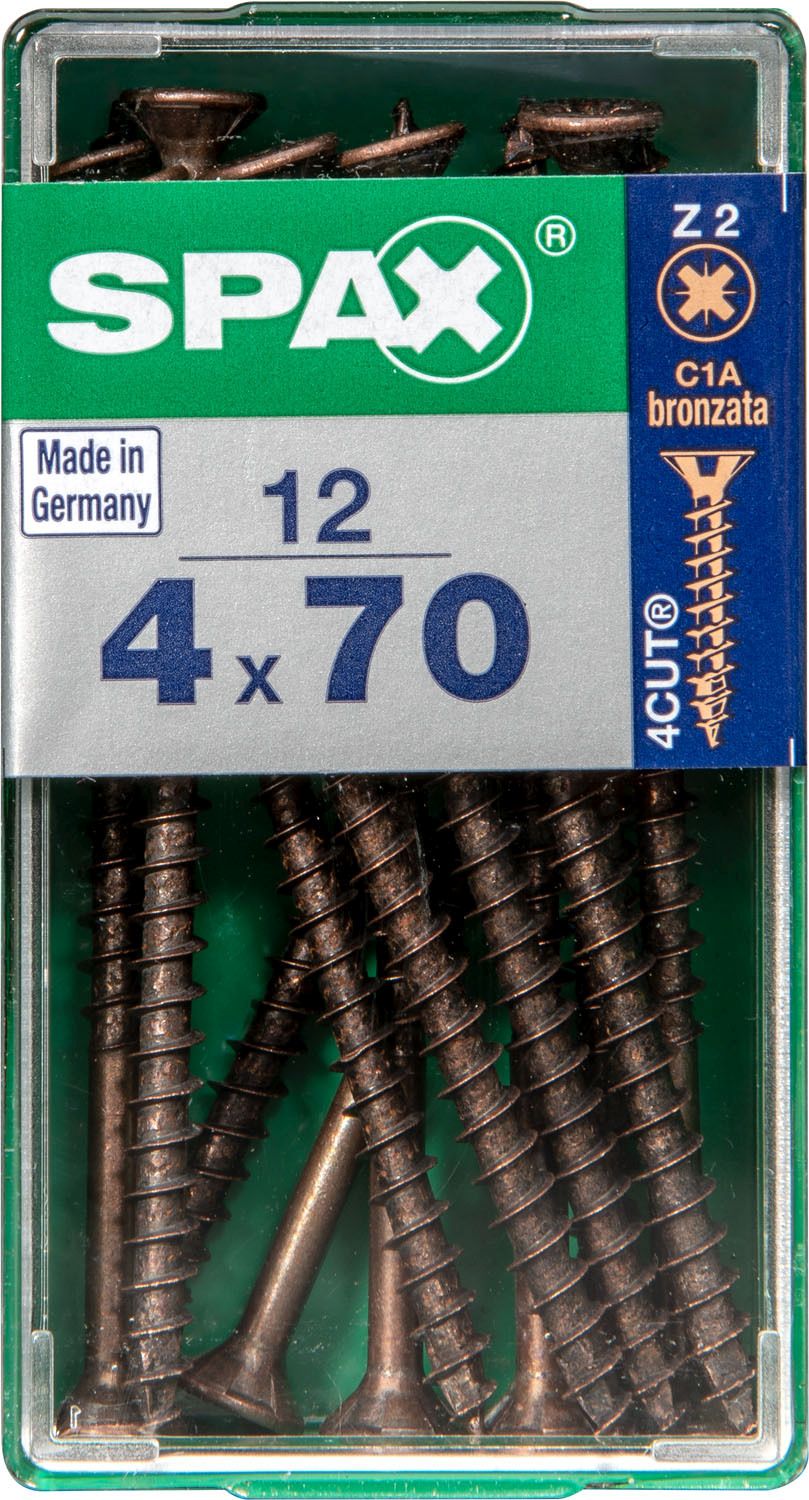 PLANA SPAX Z2 BRONCE S 12 UD.