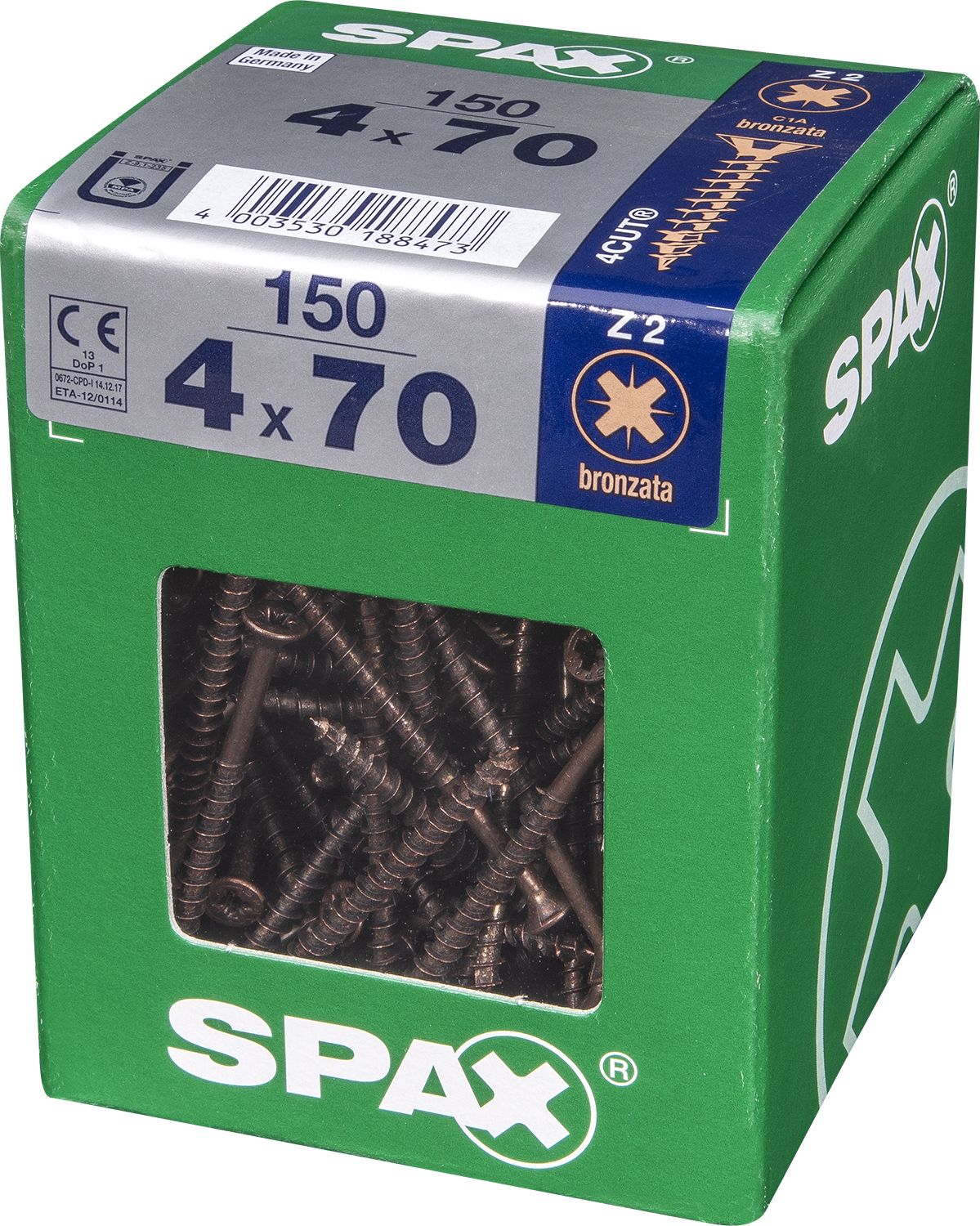 PLANA SPAX Z2 BRONCE XL 150 UD.