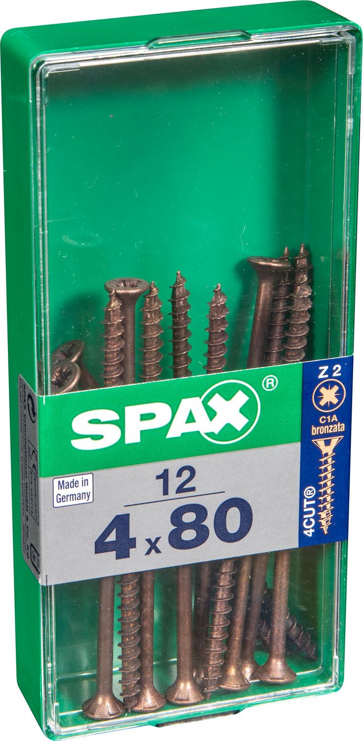 PLANA SPAX Z2 BRONCE M 12 UD.