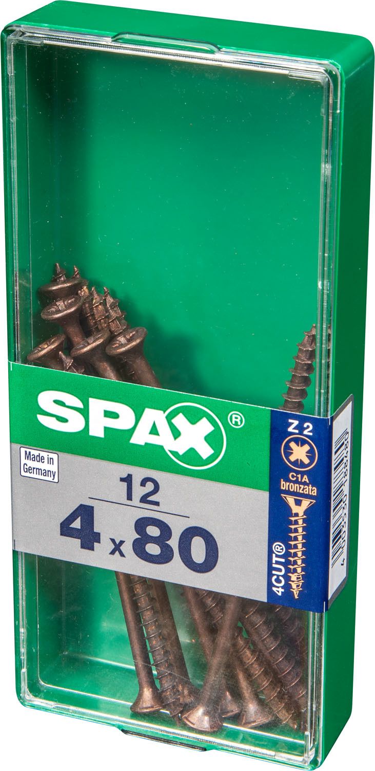 PLANA SPAX Z2 BRONCE M 12 UD.